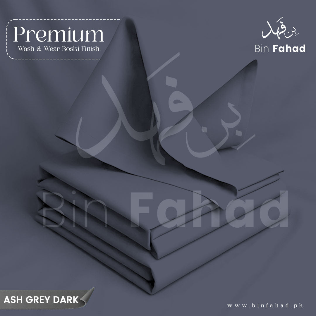 Premium Wash & Wear Boski- Ash Grey Dark