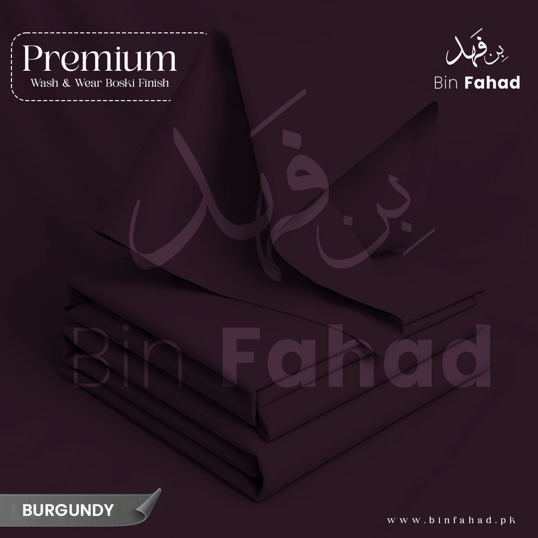 Premium Wash & Wear Boski - Burgundy