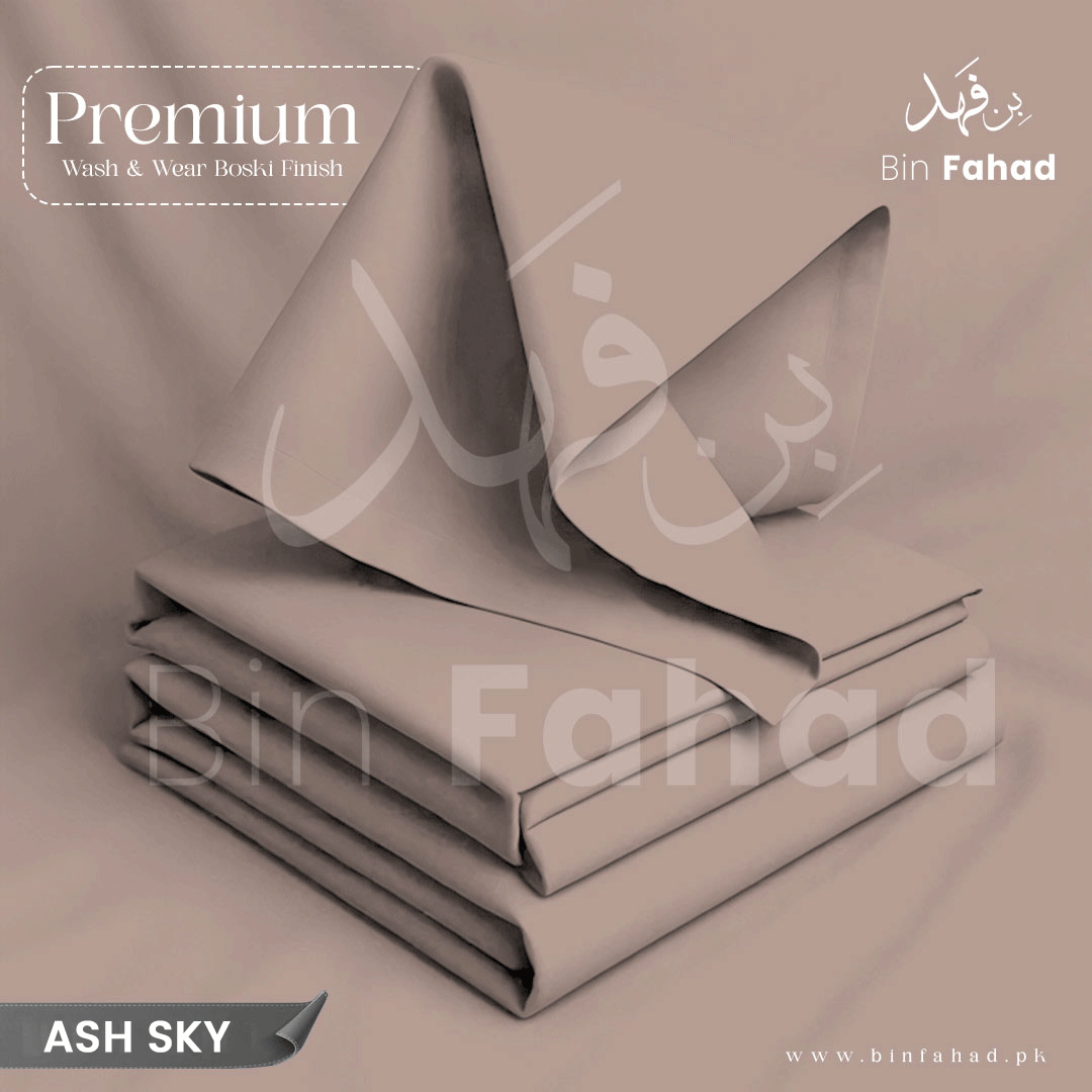Premium Wash & Wear Boski - Ash Sky