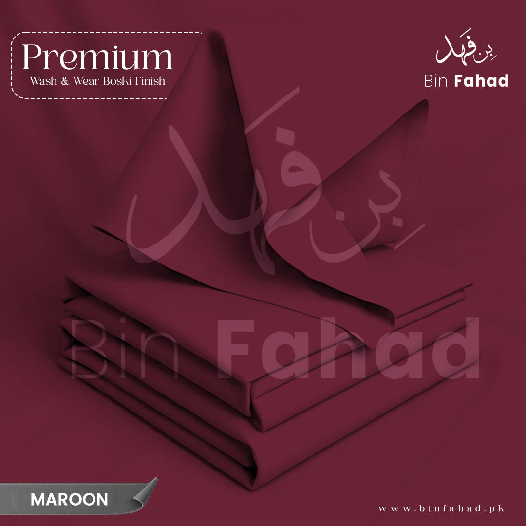 Premium Wash & Wear Boski - Maroon