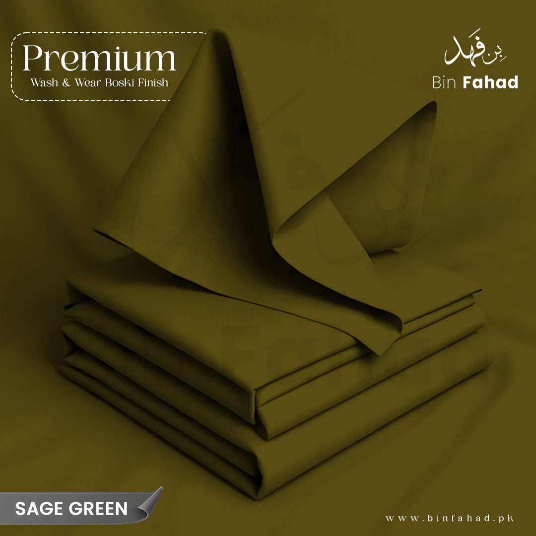 Premium Wash & Wear Boski - Sage Green