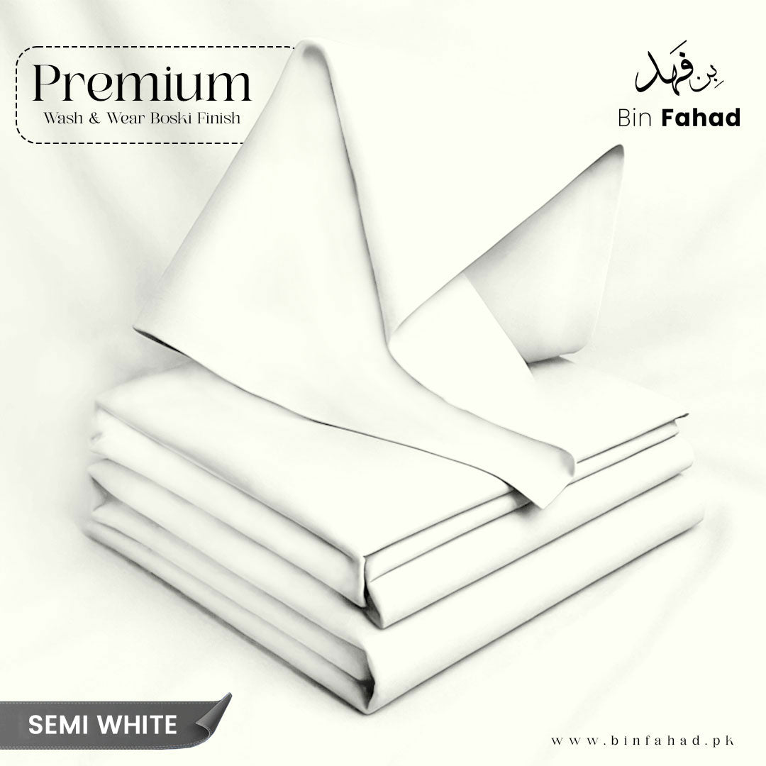 Premium Wash & Wear Boski - Semi White