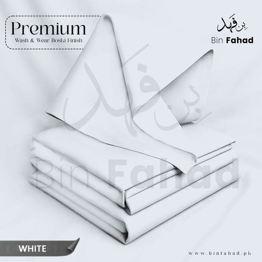 Premium Wash & Wear Boski Finish - White